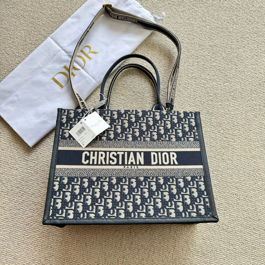 DIOR Book Tote 拼皮 肩帶款 小號