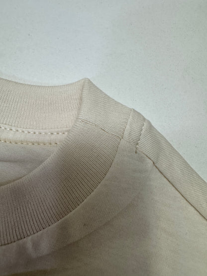 MIU MIU 水鑽Logo 米色T恤