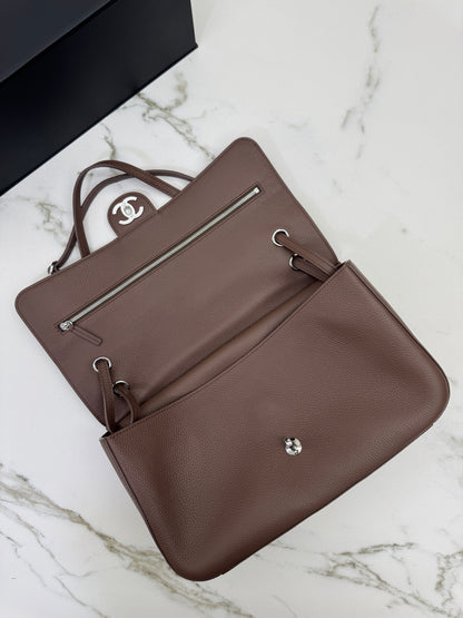 CHANEL 26S Maxi Flap Small 32cm 淺棕色