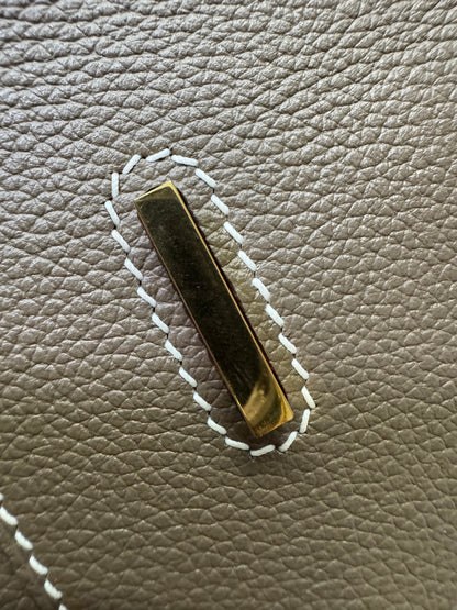 HERMES Jypsiere Mini 大象灰 金扣 evercolor 18 etoupe GHW