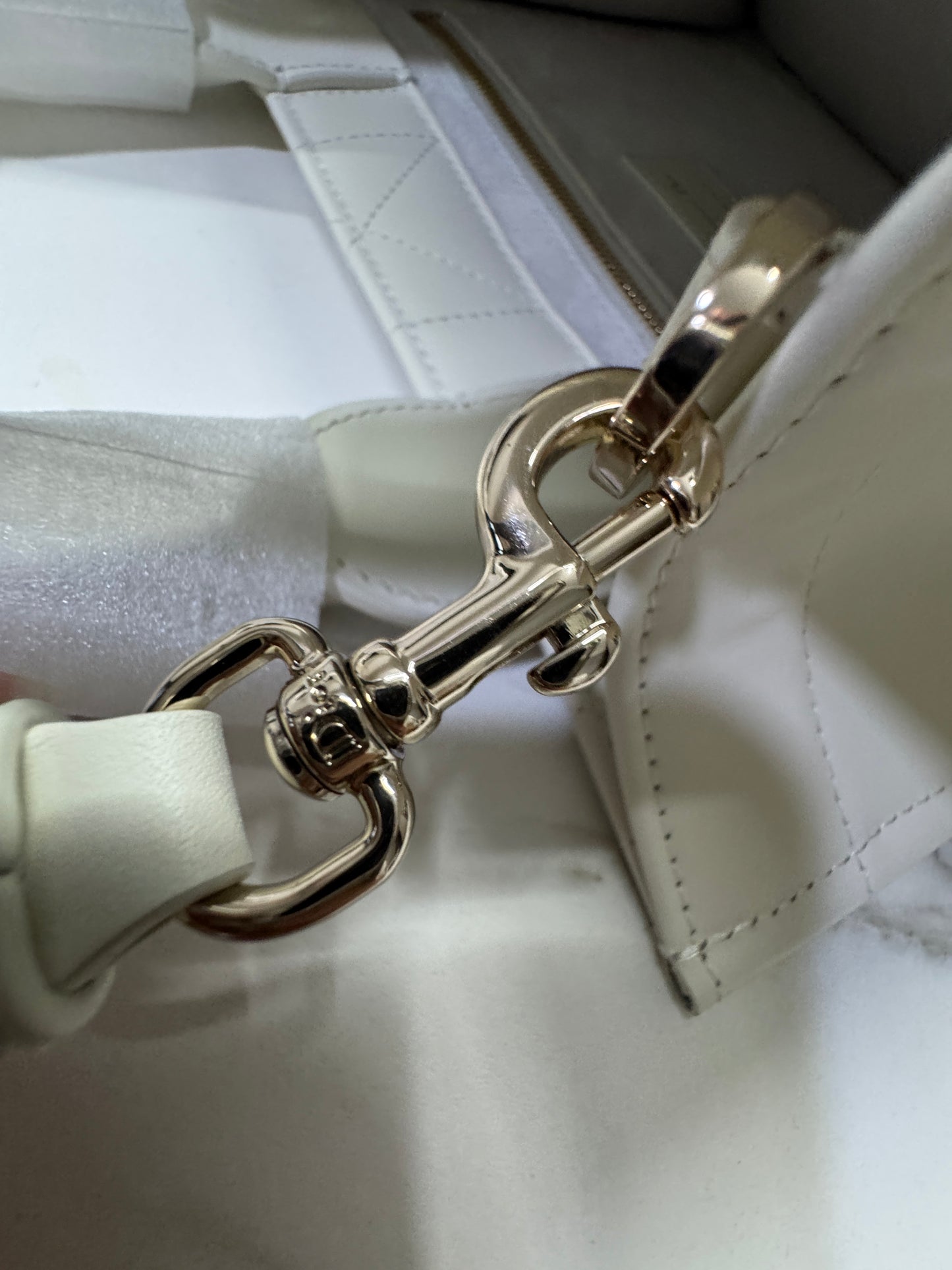 DIOR 全皮 Book Tote 奶白色小號