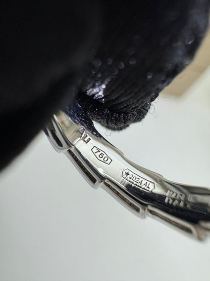 BVLGARI Serpenti Ring 白金色半鑽