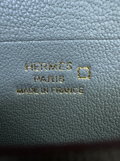 HERMES Bearn Compact Wallet 鱷魚皮珍珠灰金扣 Gris Perle Crocodile GHW