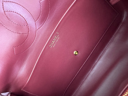CHANEL 26S Maxi Flap Bag Small 酒紅色金扣 Burgundy GHW
