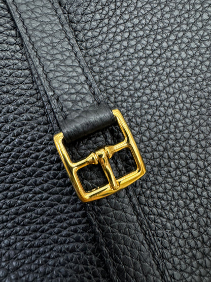 HERMES Halzan 25 黑金 Noir TC GHW