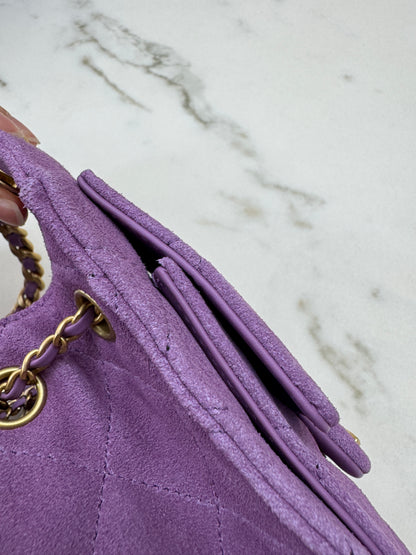 CHANEL Mini 25 Bag 紫色麂皮