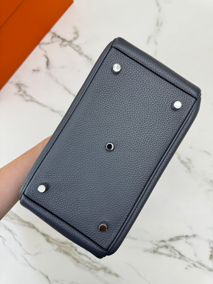 HERMES Lindy 26 石板灰銀扣 85 Ardoise TC PHW