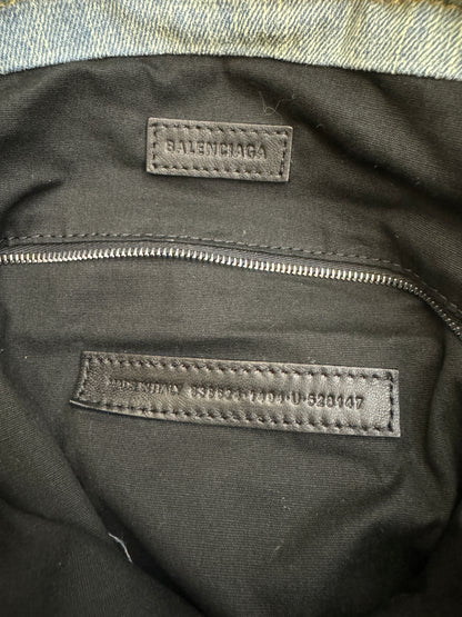 BALENCIAGA CRUSH 牛仔垃圾袋 Medium