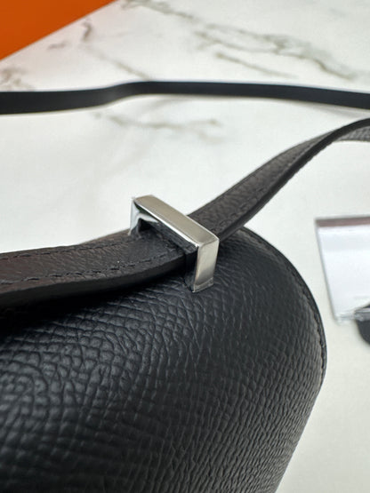 HERMES Mini Constance 黑銀 Noir Epsom PHW