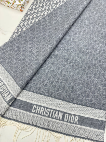 DIOR Oblique Scarf Grey 200x48cm