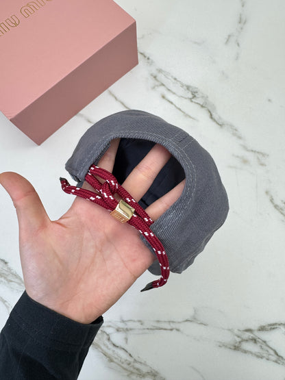 MIU MIU 深灰色 索繩鴨舌帽