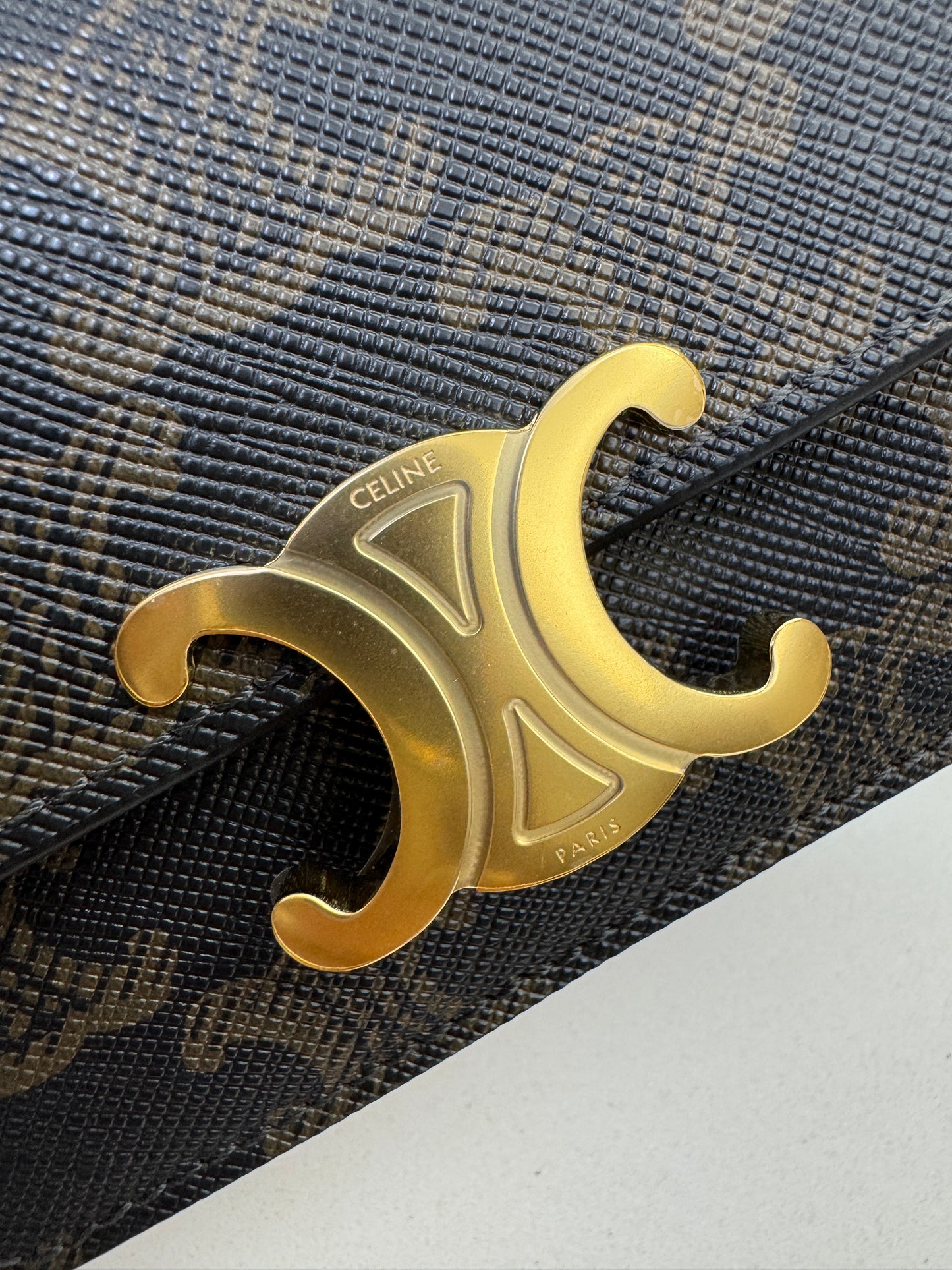 CELINE Triomphe 老花帆布 Cardholder