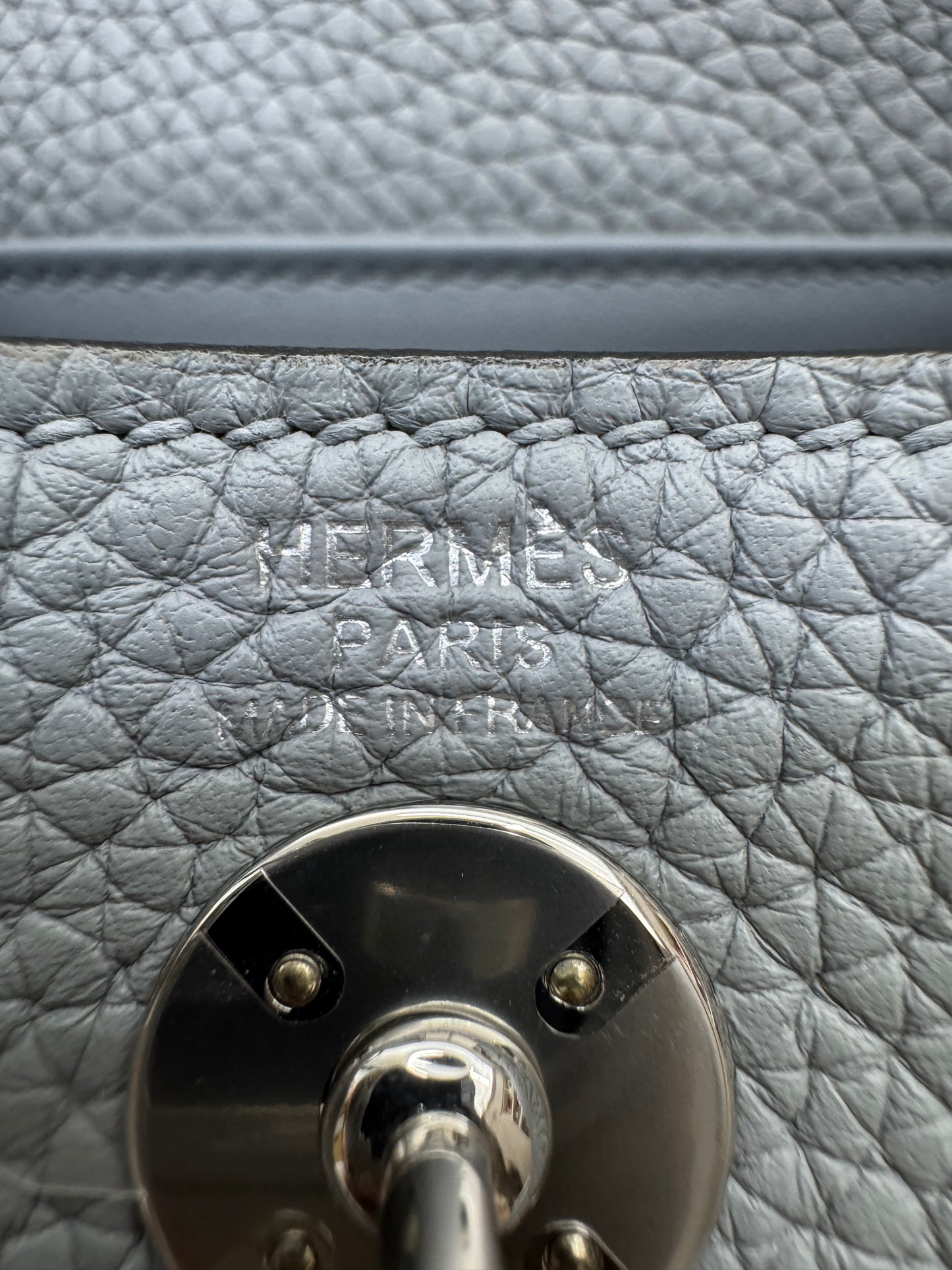 HERMES Mini Lindy II 木偶灰銀扣 TC Gris Platin PHW