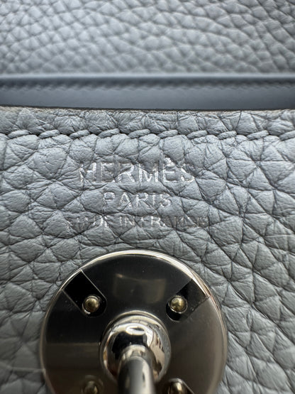 HERMES Mini Lindy II 木偶灰銀扣 TC Gris Platin PHW