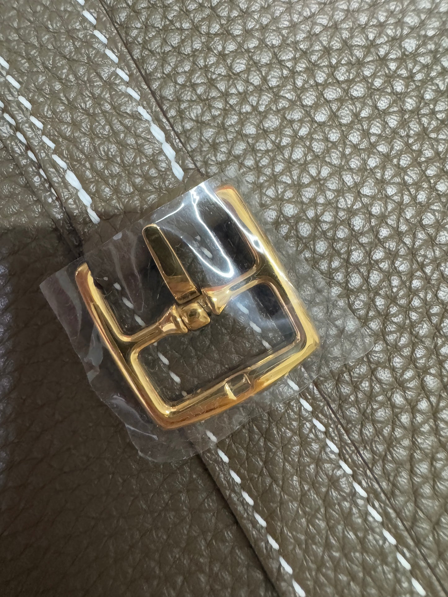 HERMES Halzan 25 大象灰金扣