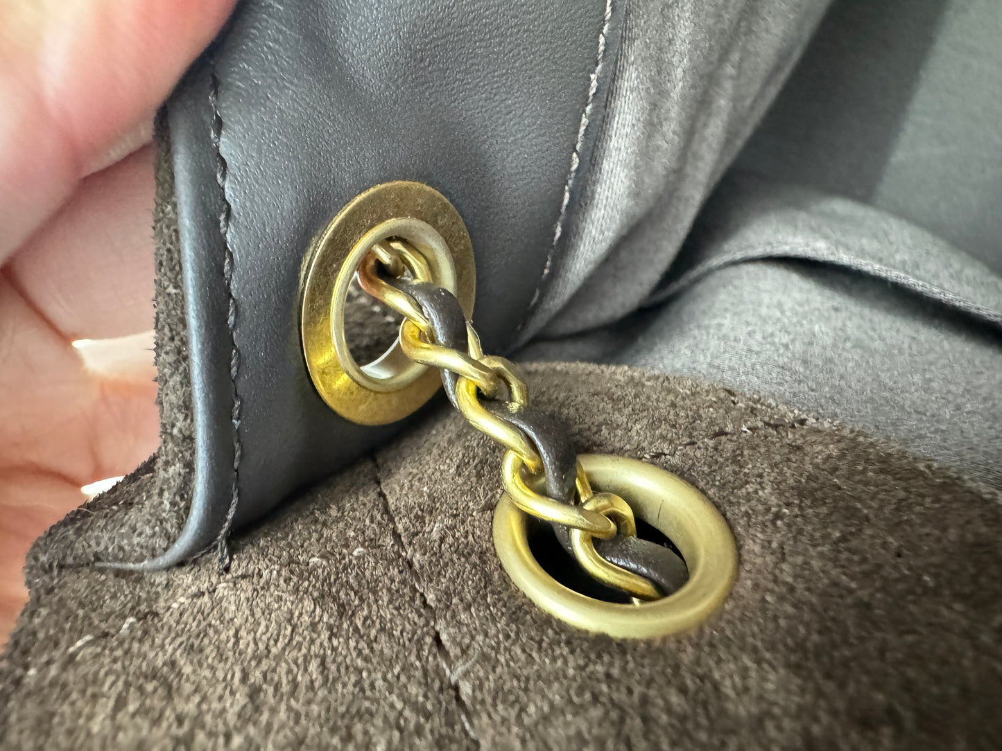 CHANEL 25Bag 麂皮深棕色 Small