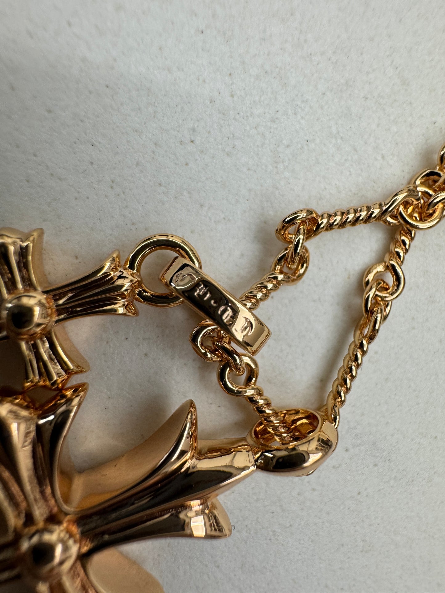 CHROME HEARTS 十字架 玫瑰金項鏈
