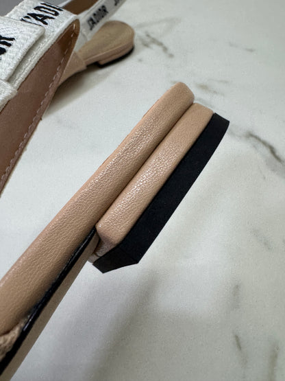 DIOR J'adior Slingback 裸色 科技布面 2.5cm