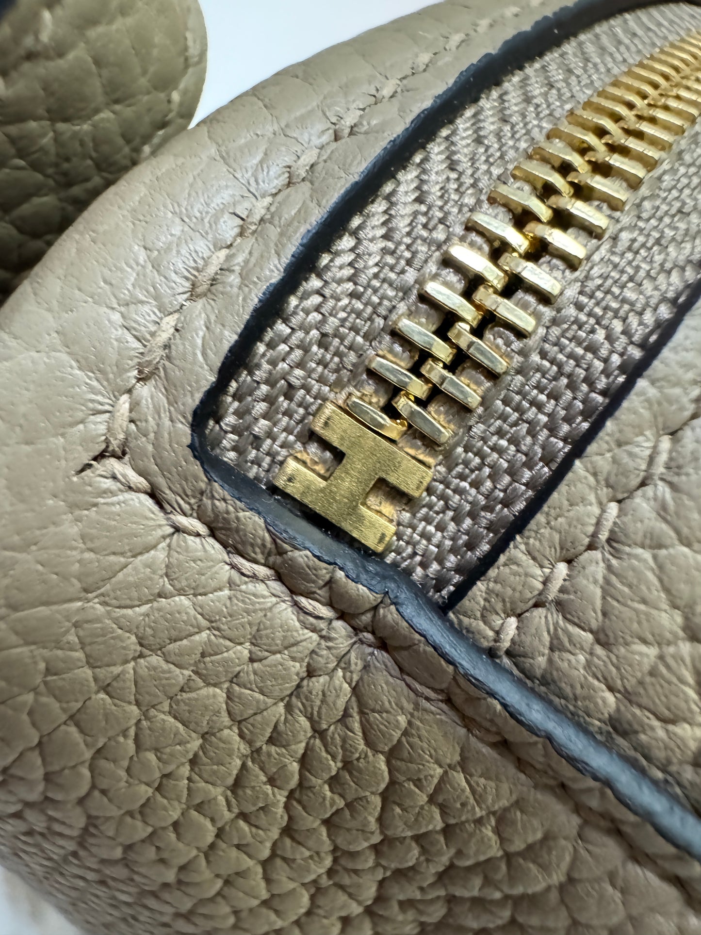 HERMES Mini Lindy II 馬爾淺米 金扣 TC