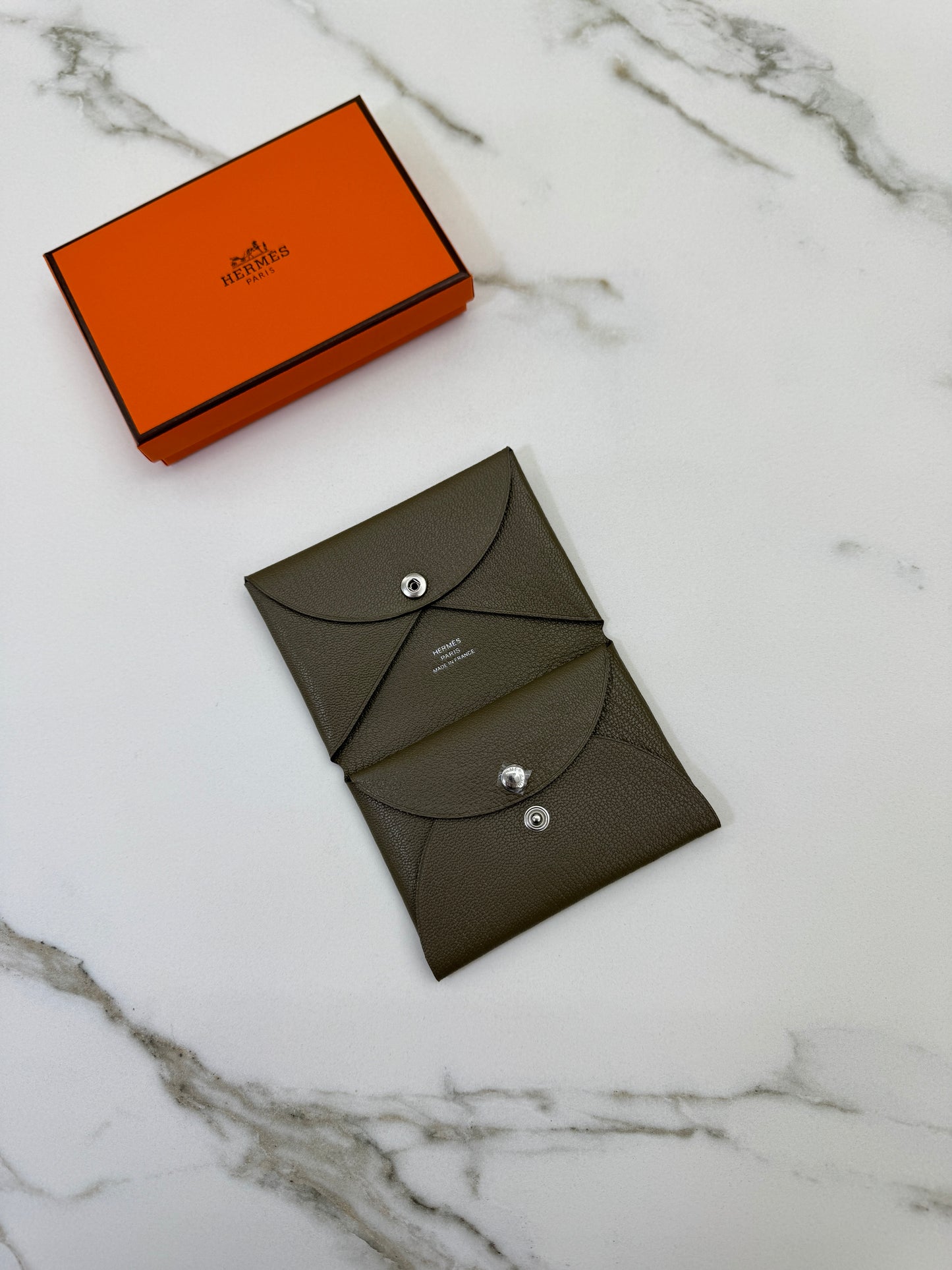 HERMES Calvi Duo 大象灰山羊皮 Etoupe Chevre Mysore