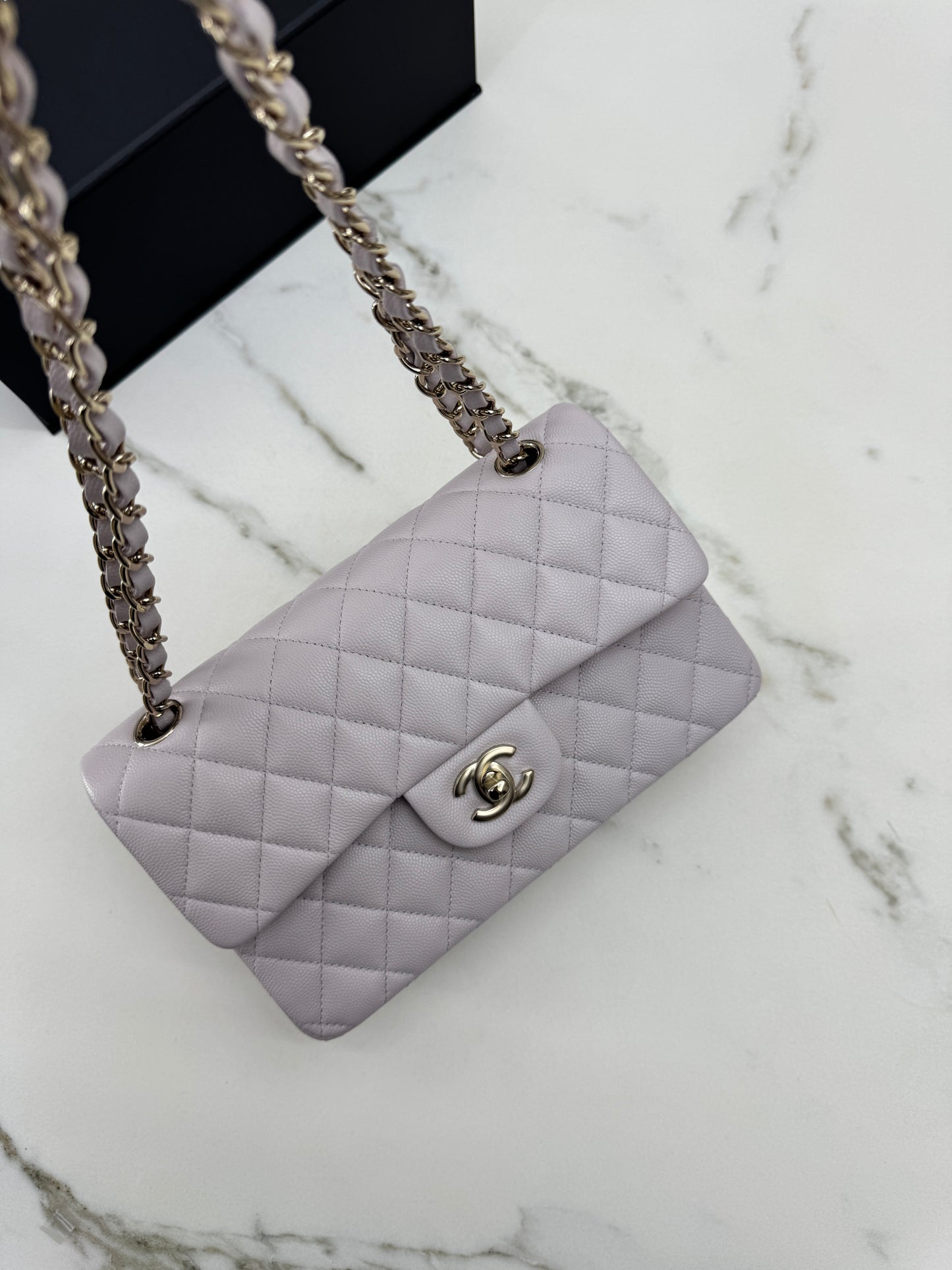 CHANEL CF23 Small 21S Liliac Caviar Calfskin GHW