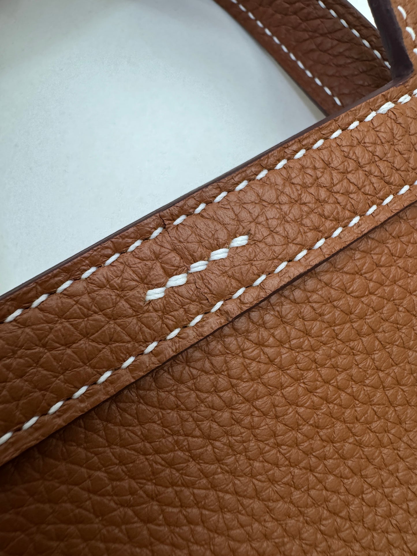 HERMES Halzan 25 金棕色金扣 TC Gold GHW