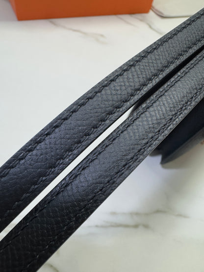 HERMES Mini Constance 黑色 玫瑰金扣 Epsom