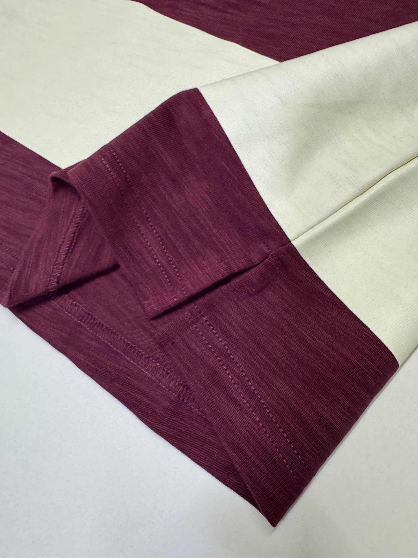 BURBERRY 紫紅色 竹節棉長袖