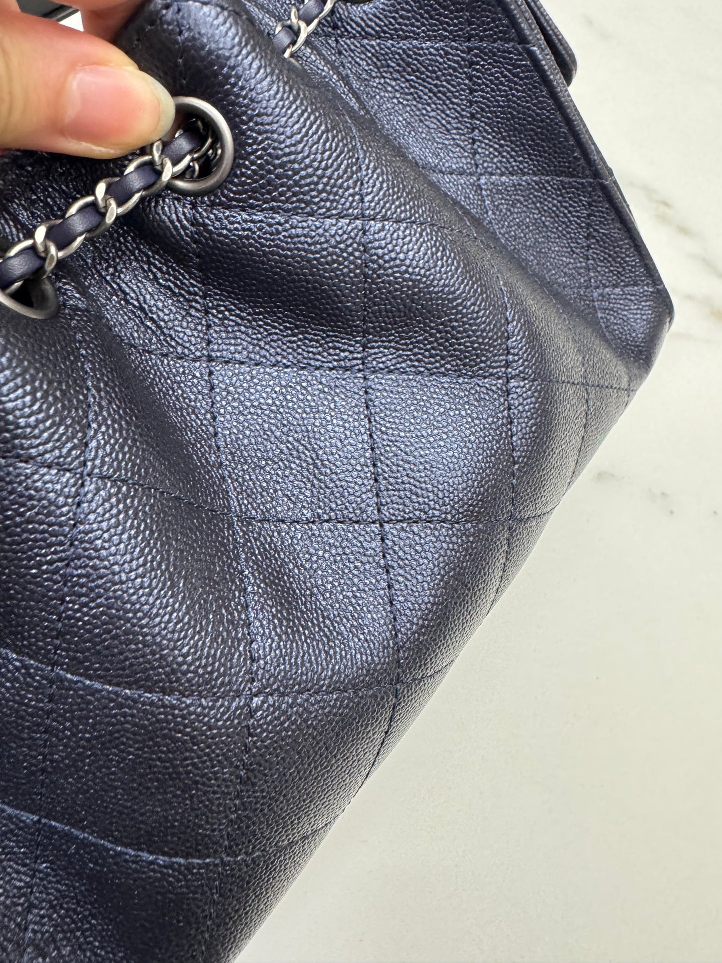 CHANEL Mini 25Bag 珠光深藍