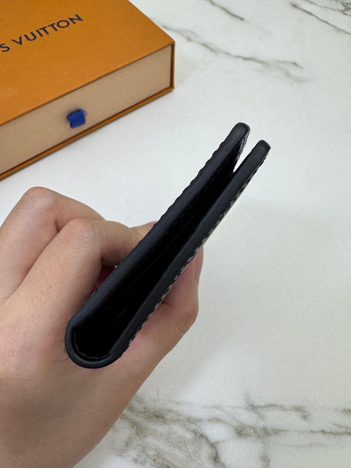 LV Pocket Organizer 黑色滑皮款Monogram Shadow