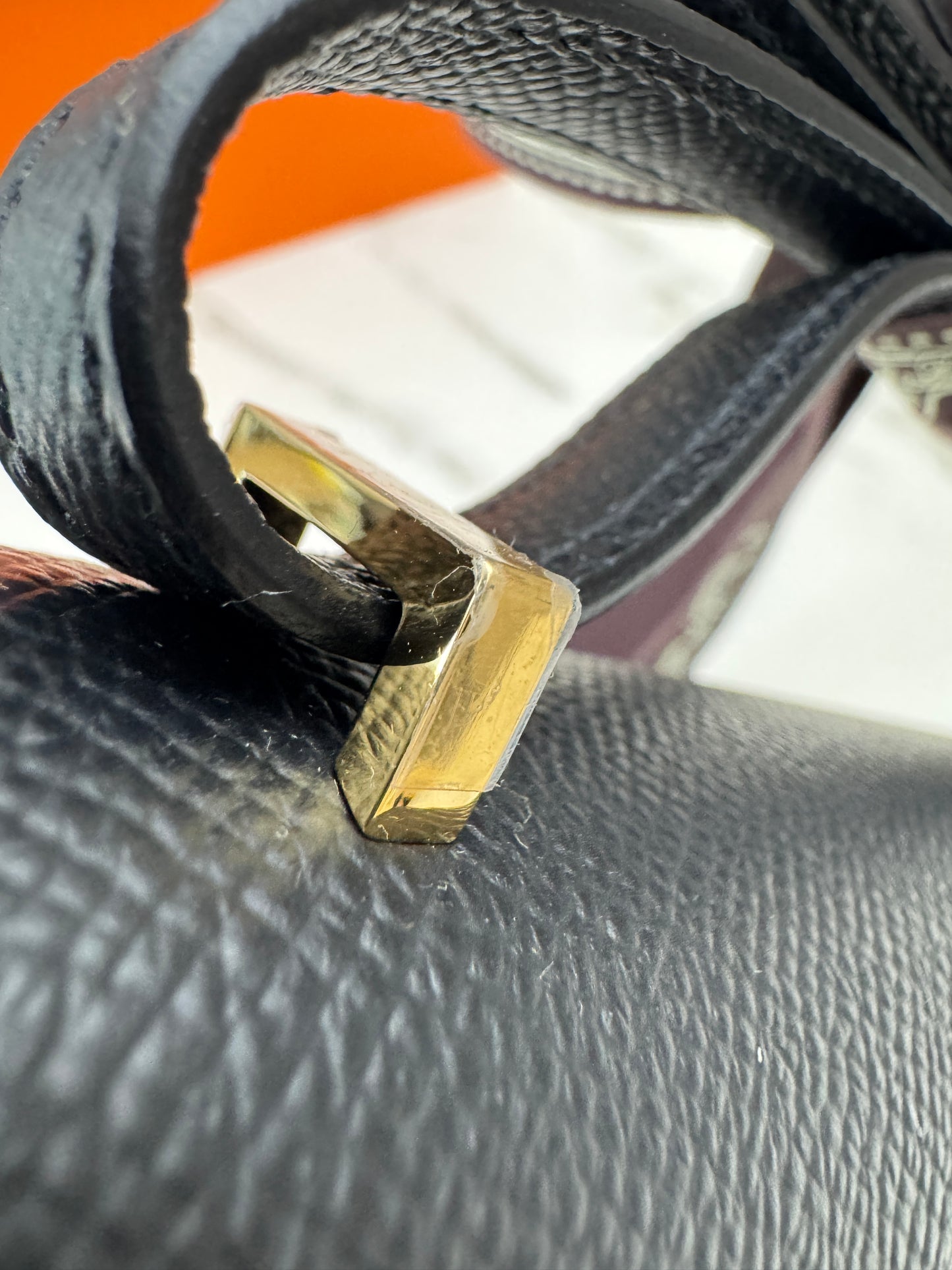 HERMES Mini Constance 黑金 Epsom Noir GHW 新鏡子版