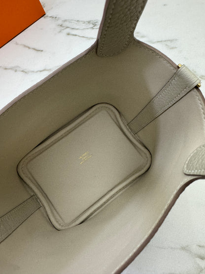 HERMES Picotin Lock 14 奶昔白金扣 TC Craie GHW