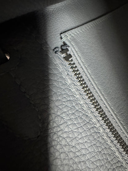 HERMES Kelly 25 亞麻藍 銀扣 內縫 Togo Selier