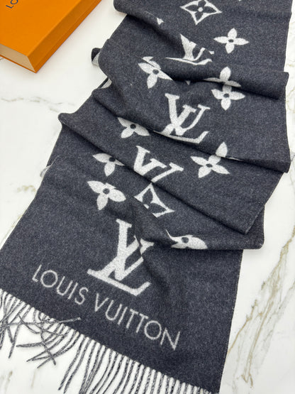 LV Reykjavik Scarf 100% Cashmere Black