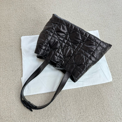 DIOR Toujours 皺褶牛皮 磨砂黑