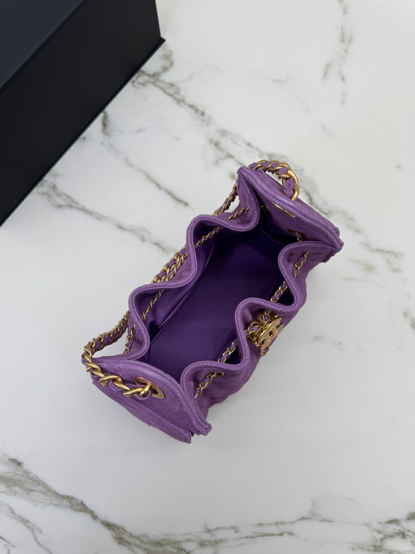 CHANEL Mini 25 Bag 紫色麂皮
