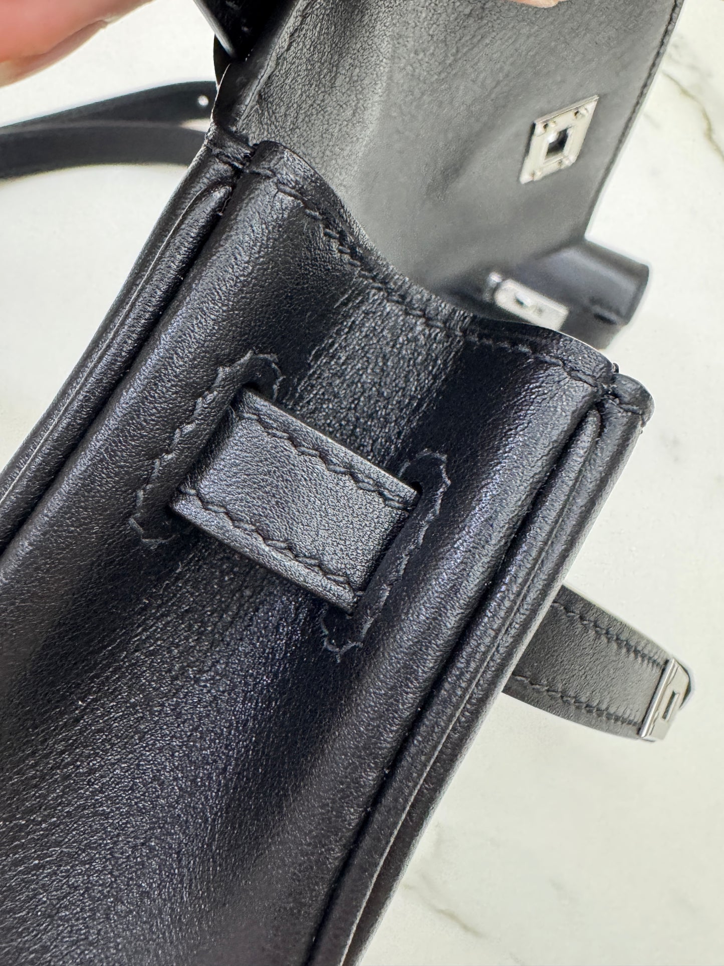 HERMES Kelly Moove 黑銀 Swift Noir PHW