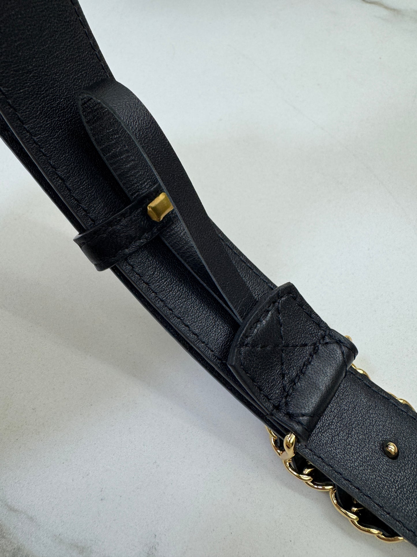 CHANEL 穿皮鏈金扣皮帶