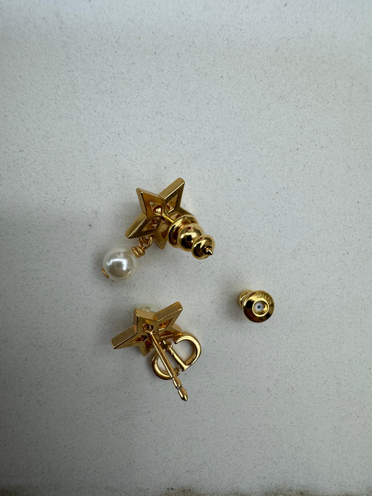 DIOR 星星珍珠耳環