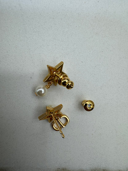 DIOR 星星珍珠耳環