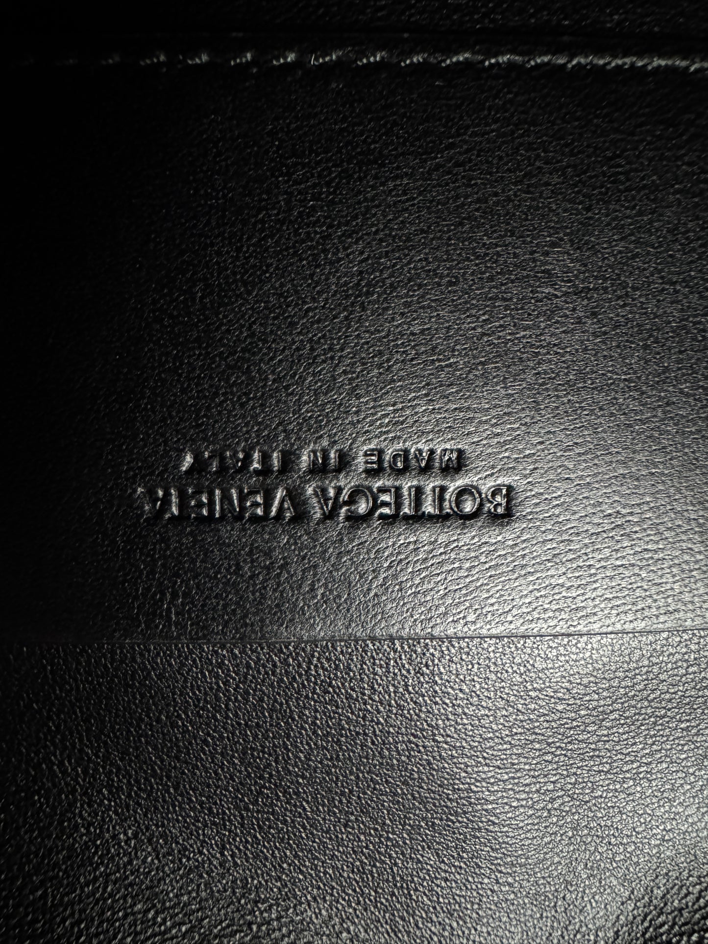BV Intrecciato Mini Bag with Flap Black