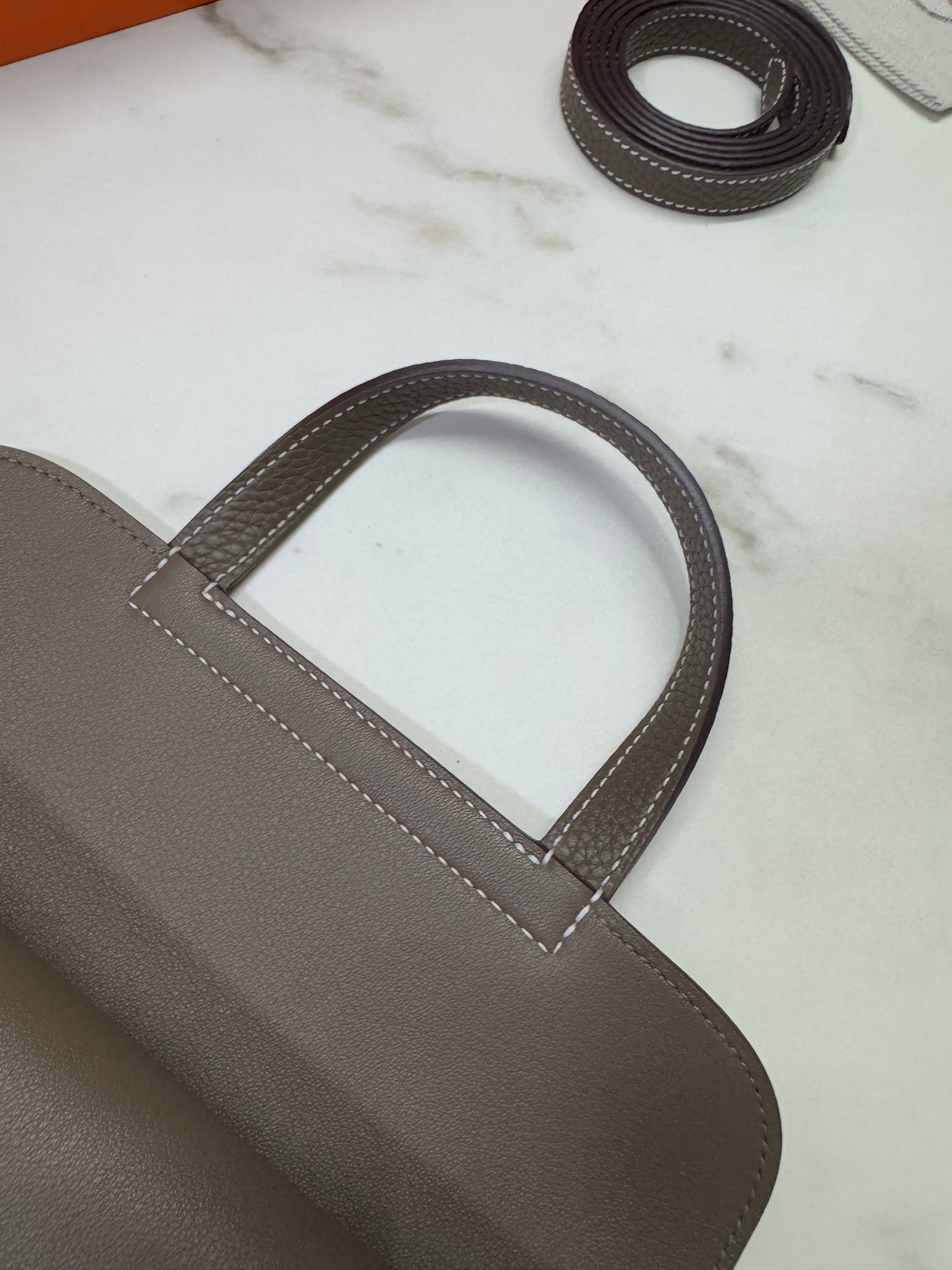 HERMES Halzan 25 大象灰金扣