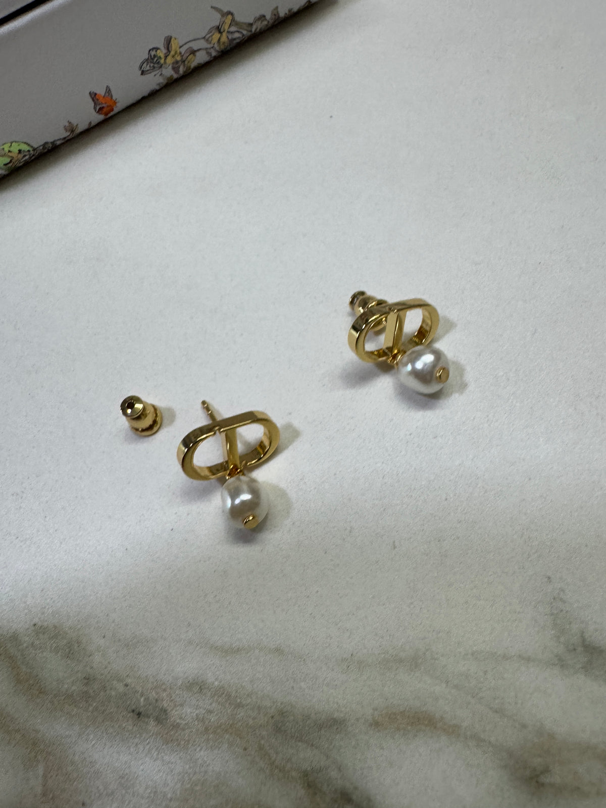 DIOR CD珍珠耳環