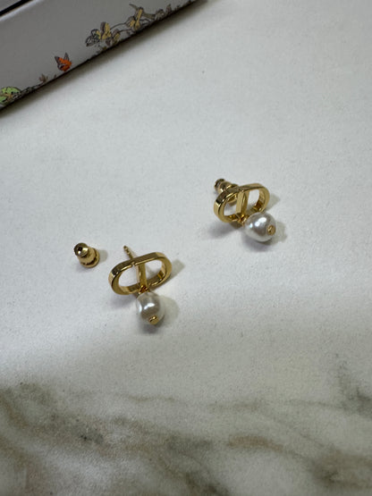 DIOR CD珍珠耳環