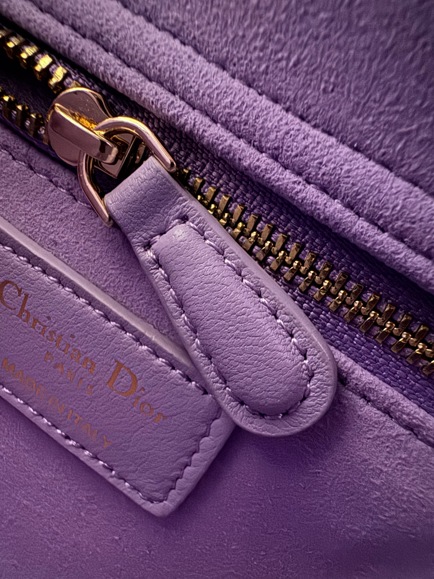 DIOR Mini Lady Dior 紫色羊皮