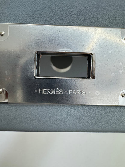 HERMES Mini 2424 木偶灰銀扣 Evercolor Gris Platin PHW