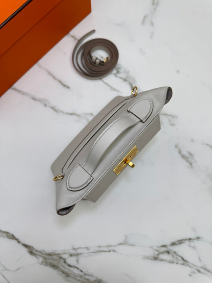 HERMES Mini 2424 冰川白金扣 Evercolor