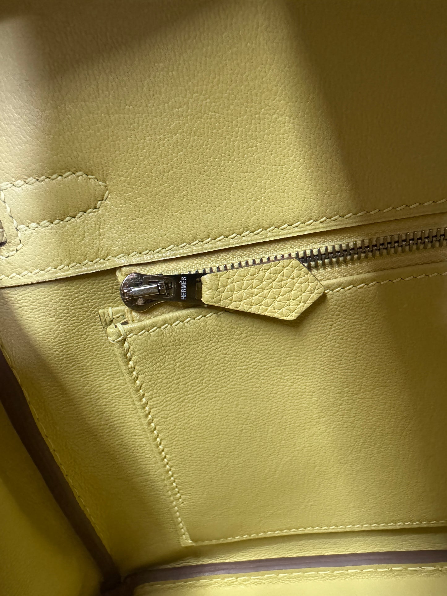 HERMES Birkin25 SO 珍珠灰拼小雞黃 Togo PHW