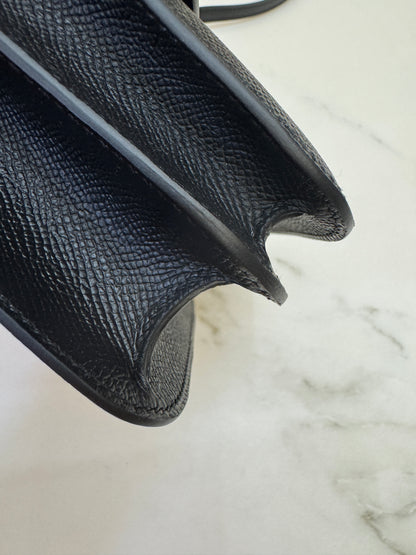 HERMES Mini Constance 新版 附鏡子 黑銀 Epsom PHW