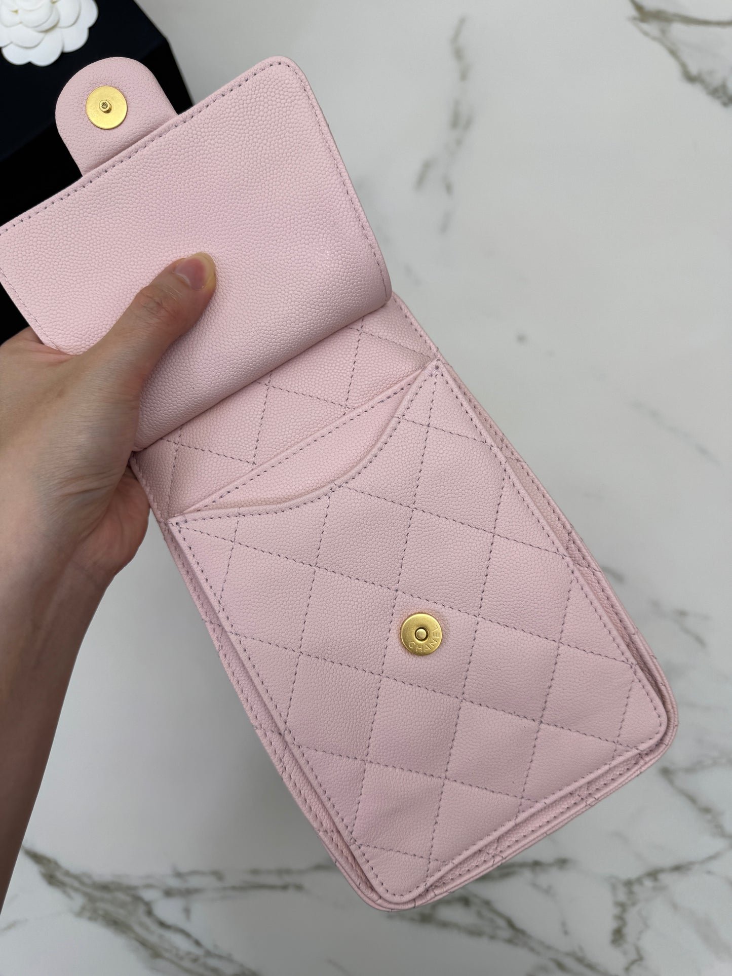 CHANEL 25Bag 粉紅色荔枝牛皮 Small